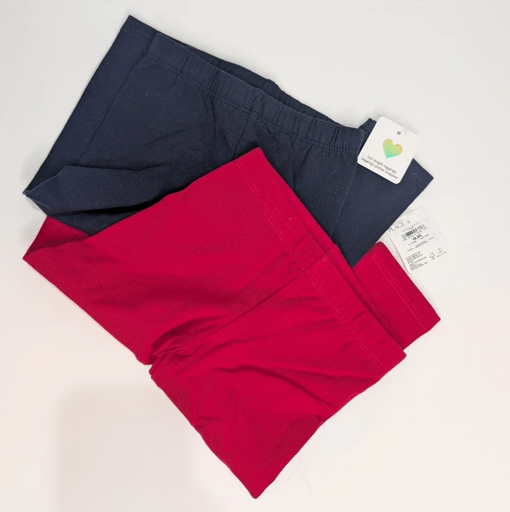 The Children’s Place Baby Leggings Set | Red & Navy | Size 12–18 Months | NWT